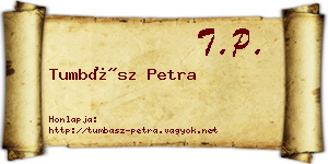 Tumbász Petra névjegykártya