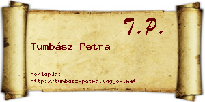 Tumbász Petra névjegykártya