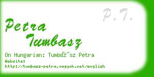 petra tumbasz business card